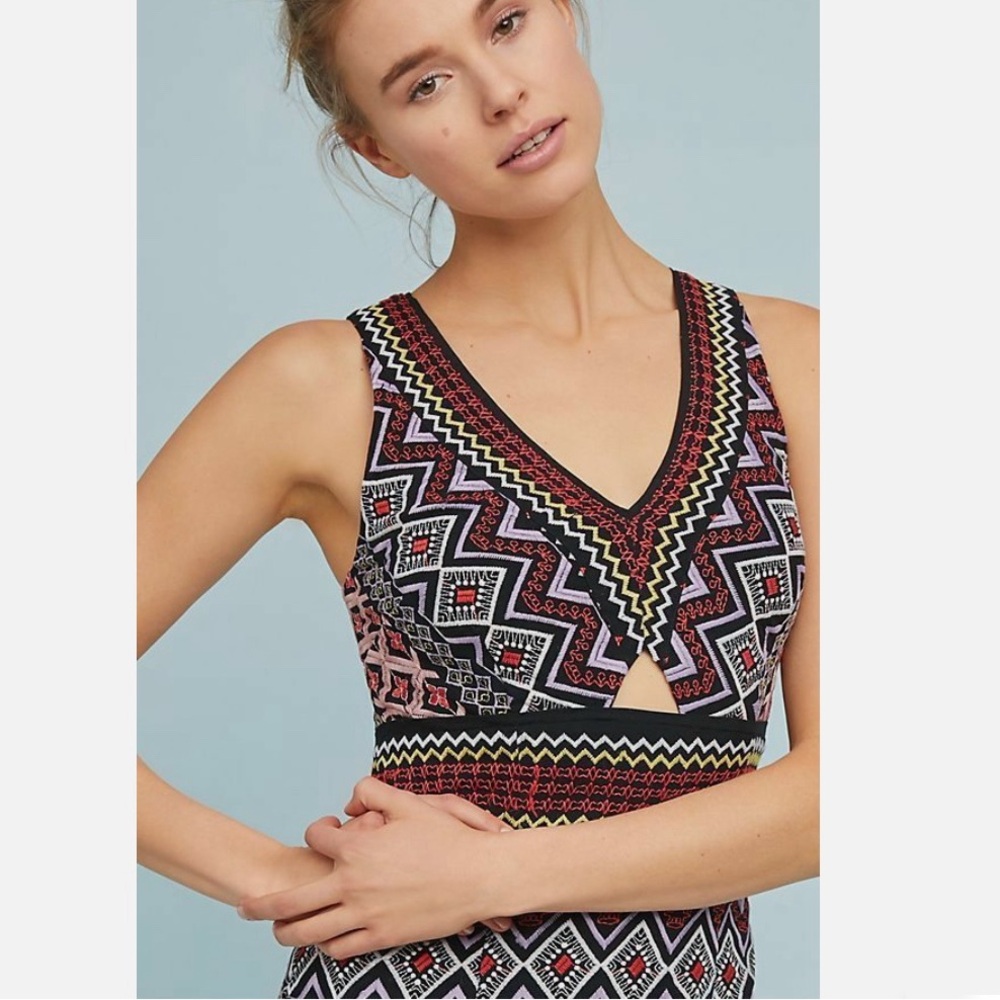 Anthro Akemi + Kin Geo-Embroidered Dress Size 6